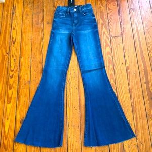 “Keeping It Classy” Stretch Trouser Flare Jeans by Fashion Nova, Size 0, NWT